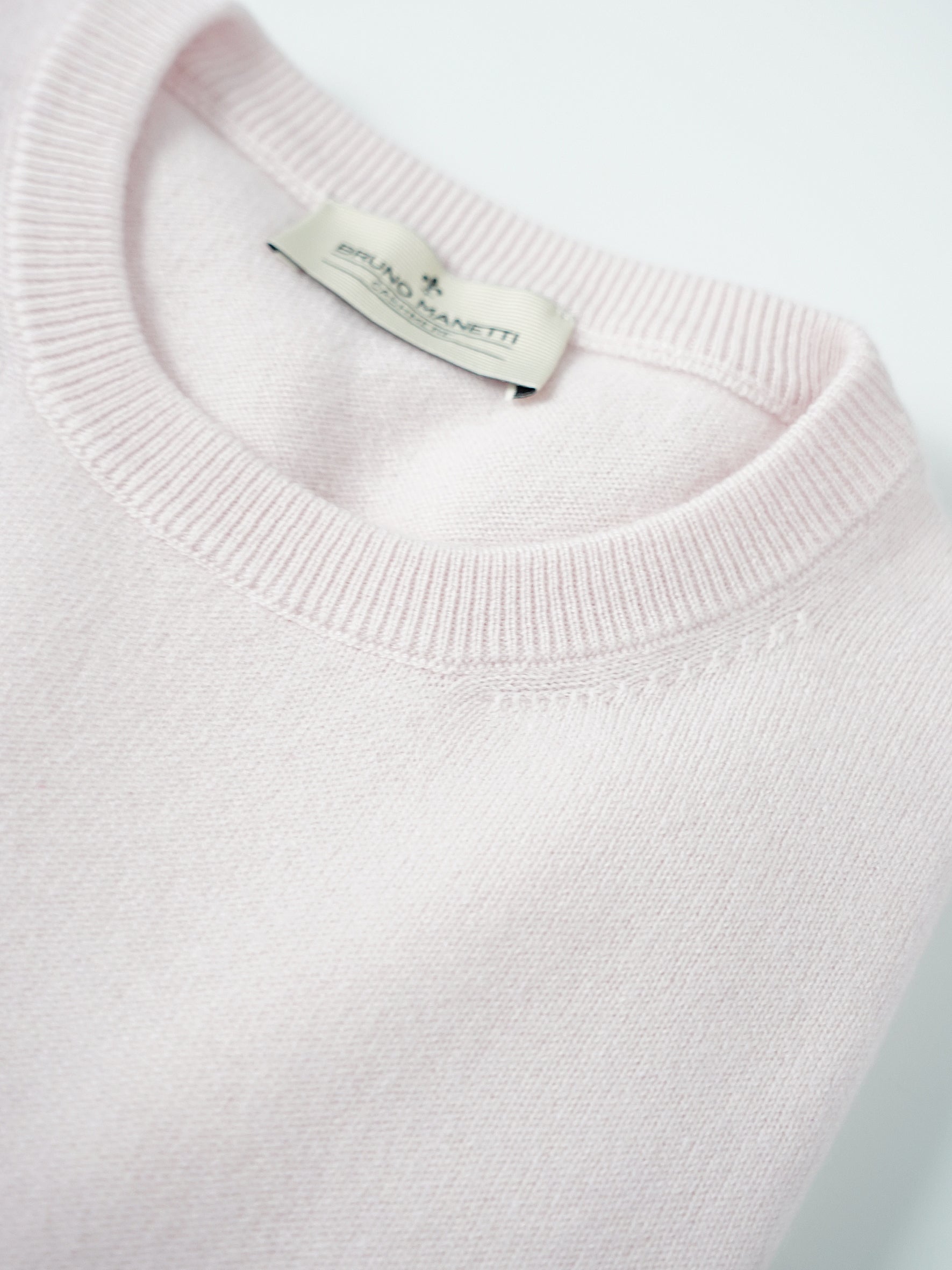 Roséfarbener Cashmere-Roundneck